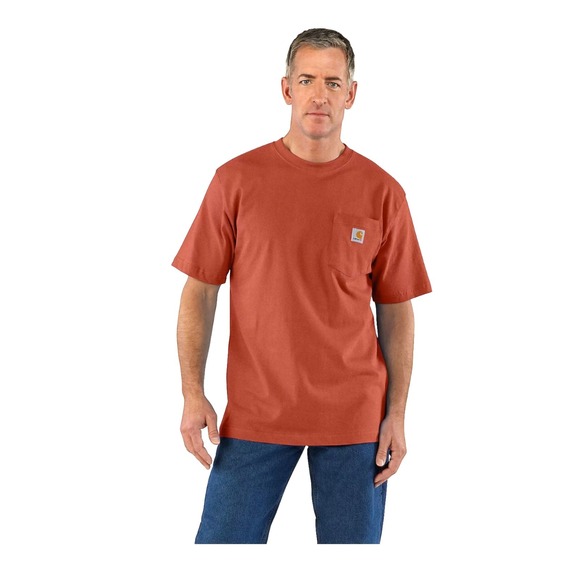 Carhartt Other - Carhartt Men T-Shirt Loose Short Sleeve Heavyweight Pocket Homestead Red Large